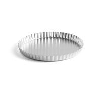 MARCATO Molde redondo festonado para tartas, aluminio, 24 cm, cocción uniforme, diseño decorativo
