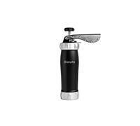 Marcato Sparabiscotti, Jeringa para Dulces, Máquina para Galletas caseras, Accesorio de Pastelería, de Aluminio Anodizado, Tamaño de Galleta Ajustable, Incluye 20 Boquillas. Color: Negro