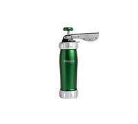 Marcato Sparabiscotti, Jeringa para Postres, Máquina para Galletas Caseras, Accesorio de Pastelería, de Aluminio Anodizado, Tamaño de Galleta Ajustable, Incluye 20 Boquillas. Color: Verde.