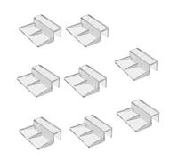 MARCBUSE 8 soportes transparentes para tapas de acuarios que ahorran espacio, clips acrílicos para cubiertas de tanques de cristal, soportes de soporte de 6/8 mm de grosor
