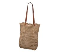 MARCBUSE Bolsa de playa para mujer, bolso de hombro de ganchillo, bolso de moda tejido a mano, gran capacidad, bolso de vacaciones para viajes, mujer, hombro de ganchillo, playa, gran capacidad, bolso