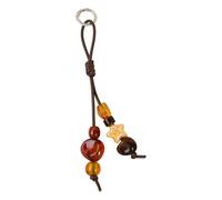 MARCBUSE Llavero de resina tejido a mano con correa para teléfono, accesorio ligero para mujeres y hombres, llavero de resina artesanal, Five Pointed Star St, Talla única