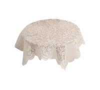 MARCBUSE Mantel de encaje lavable a máquina, tela de poliéster, decoración para el hogar, camino de mesa decorativo de poliéster