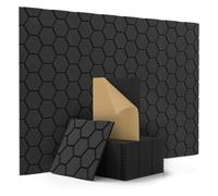 MARCBUSE Paneles de absorción de ruido, textura de fibra de poliéster resistente, color elegante, decoración perfecta, integración de cine en casa, paneles de reducción de ruido