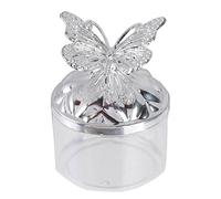 MARCBUSE Soporte apilable para caramelos con patrones de mariposa esmerilada para decoraciones de despedida de soltera y almacenamiento de aperitivos, tarro de caramelo transparente de lujo