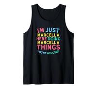 Marcella Here Doing Marcella Things Funny Marcella Nombre Camiseta sin Mangas