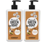 Marcel's Green Soap - Jabón de manos de sándalo y cardamomo - Dispensador de lavado de manos - Respetuoso con el medio ambiente - Vegano - 97% biodegradable - 500 ml (Paquete de 2)