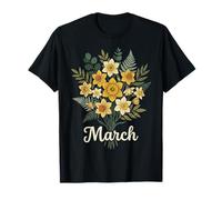 March Birth Flower Daffodil Floral Birthday Camiseta