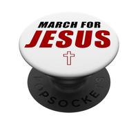 March for Jesus - Christian Faith Church Celebration Walk PopSockets PopGrip Adhesivo