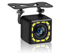 Marcha Atra Camara Cámara Visión Frontal Respaldo AHD 4K CCD Lente Ojo Pez 180 Grados Trasera Frontal HD Gran Angular Marcha Atrás Monitor Nocturno Impermeable(12 Lights)