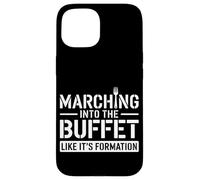 Marchando hacia el buffet como el día de los veteranos de su formación Carcasa para iPhone 15
