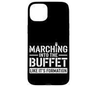 Marchando hacia el buffet como el día de los veteranos de su formación Carcasa para iPhone 15 Plus