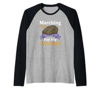 Marchando por mi Abuelo Caminata de Conciencia del Abuelo Camiseta Manga Raglan
