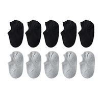 Marchare Calcetines invisibles de algodón antideslizantes de corte bajo para niñas y niños, bebés y niños pequeños, paquete económico de 6/10 pares, 12-24 meses