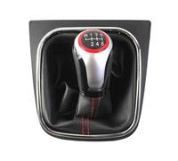 Marchas Palanca Cambio Para VW Para Golf 5 6 Para R32 Para GTI Para GTD Polaina Cubierta Arranque Collar MT Perilla Cambio Velocidad(6 Speed)