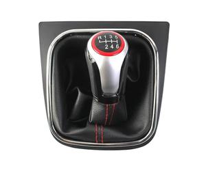 Marchas Palanca Cambio Para VW Para Golf 5 6 Para R32 Para GTI Para GTD Polaina Cubierta Arranque Collar MT Perilla Cambio Velocidad(6 Speed)