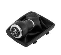 Marchas Pomo Para A4 Para S4 8K Para A5 8T Para Q5 8R Para S-line 2007-2015 5/6 Velocidades Perilla Cambio Marchas Manual Cubierta Bota Polaina Cuero PU(6 Speed Black Line)