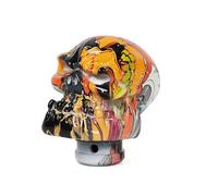 Marchas velocidad de Coche Cubierta de pomo de cambio de marchas universal manual con forma de calavera malvada para palanca de cambios de coche Perilla de cambio de marchas para coche(Orange)