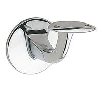 MARCHESI 4627 MS Shine - Soporte para pasamanos con soporte curvado, distancia a la pared de 65 mm, latón cromado,