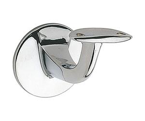 MARCHESI 4627 MS Shine - Soporte para pasamanos con soporte curvado, distancia a la pared de 65 mm, latón cromado,