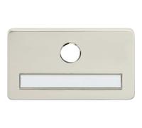 MARCHESI Placa de identificación prediseñada para espía, con orificio de 14 mm, acero inoxidable mate