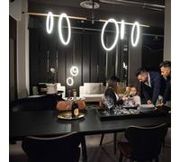Marchetti Ulaop Lámpara colgante LED, cinco Ring, negro