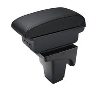 MARCHFA Caja de almacenamiento para reposabrazos Ajuste personalizado para Focus 3 MK3 2011-2019 Caja para reposabrazos con 3 puertos de carga USB 1PCS (línea negra)