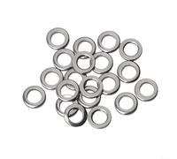 Marchfunny 20 unids sin costuras anillo partido resistente pesca anillo sólido para anzuelo de ayuda anzuelo conector giratorio 304 SS