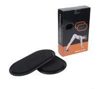 Marchfunny 2PC Pilates Slider Plate Fast Fitness Estera deslizante Yoga Core Slider Equipo (negro)