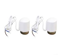 Marchfunny Actuador térmico eléctrico 2 unids AC230V M30x1.5mm para calefacción de suelo radiador, válvula con control de temperatura, diseño de ahorro de energía, blanco, normalmente abierto (alambre