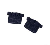 Marchfunny Almohadillas de cuero vacuno para un mejor agarre, vendas protectoras para levantamiento de pesas y peso muerto, protectores de palma transpirables que reducen la fricción (azul marino)