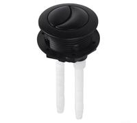 Marchfunny Botón de ahorro de agua para inodoro de 38 mm, pieza de repuesto para tanque de baño, mecanismo de control de descarga doble, instalación de plástico negro