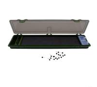 Marchfunny Caja de almacenamiento portátil de aparejos de pelo de carpa con 15 pines PP Material Diseño compacto para una gestión eficiente del aparejo en los sitios de pesca