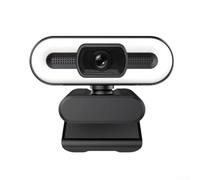 Marchfunny Cámara web de enfoque automático 4K con luz de relleno y transmisión de 60 fps para videoconferencia, enseñanza remota y redes sociales para vivo (4K)