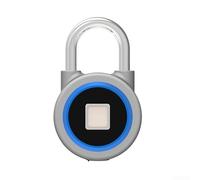 Marchfunny Candado inteligente compatible con Bluetooth con batería recargable de reconocimiento de huellas dactilares e integración de aplicación OKLOCK+ para cajón seguro del gabinete (azul)