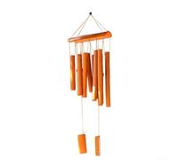 Marchfunny Carillón de viento de madera maciza para decoración de jardín, patio, balcón, diseñado para calmar la emisión de sonido y la resistencia ambiental (B)