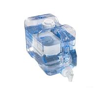Marchfunny Contenedor de almacenamiento de agua con grifo de 3 a 7,5 L, dispensador de bebidas azul transparente para nevera, hogar, cocina, organización (5,7 L)