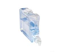 Marchfunny Contenedor de almacenamiento de agua con grifo de 3 a 7,5 L, dispensador de bebidas azul transparente para nevera, hogar, cocina, organización (3 L)