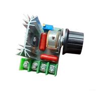 Marchfunny Controlador de velocidad del motor de 2000 W, regulador de voltaje de CA 220 V con interruptor para calefacción, iluminación y regulación de velocidad de motor pequeño