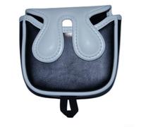 Marchfunny Cubierta para cabeza de putter de golf con compromiso magnético consistente, exterior de poliuretano resistente a arañazos y mantiene la forma después de un uso repetido (doble golpe blanco