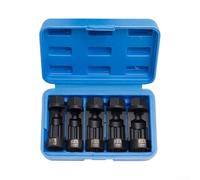 Marchfunny Enchufe de tuerca de puntal de 12 puntos de 16-24 mm con accionamiento de 1/2 pulgada para amortiguador automotriz y mantenimiento de suspensión (5 piezas)