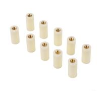 Marchfunny Juego de 10 casquillos de nailon para tacos de billar con rosca de latón de 3/16 pulgadas compatibles con puntas roscadas de 11 mm a 13 mm, adecuadas para juegos de billar (12 mm)