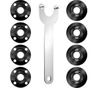 Marchfunny Juego de llaves de contratuerca de amoladora angular 5/8-11, herramienta de placa de presión de acero al carbono de 7 piezas con tuercas de brida para amoladoras de la serie 9029 9069