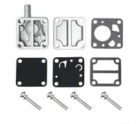 Marchfunny Kit de carburador fueraborda para 4HP 5HP 6HP con componente de bomba de combustible compatible con números OEM 6E0-24412-00 6E0-24471-00 6E0-24411