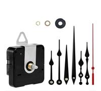 Marchfunny Kit de mecanismo de reloj de husillo corto silencioso con múltiples tamaños de mano, movimiento de repuesto de bricolaje y accesorios completos para reparación de relojes de pared