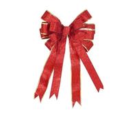 Marchfunny Lazos de Navidad para decoración de árbol grande, 24 x 41 cm, cinta con alambre hecha a mano, decoración de corona para interiores y exteriores, decoración para puerta de ventana (borde