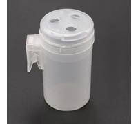 Marchfunny Maceta de plástico para poste de carpa diseñada para alimentación montada en la punta con taza de pellets y accesorio de clip de varilla seguro (L)
