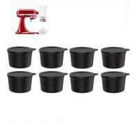 Marchfunny Moldes grandes para cubitos de hielo para máquina de hielo afeitado, juego de 8 bandejas de polietileno para batidoras de pie, cubos gigantes de fusión lenta para el hogar, bares, fiestas