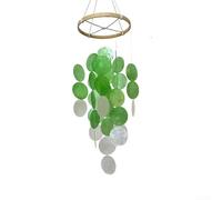 Marchfunny Natural Shell Wind Chime Dreamcatcher Style Garden Pendant 40Cm Decoración bohemia para patio al aire libre Espacios interiores (verde)