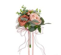 Marchfunny Ramo de rosas de seda específico para bodas con construcción segura, diseñado para un manejo repetido durante varias sesiones para días de fotografía(5957)